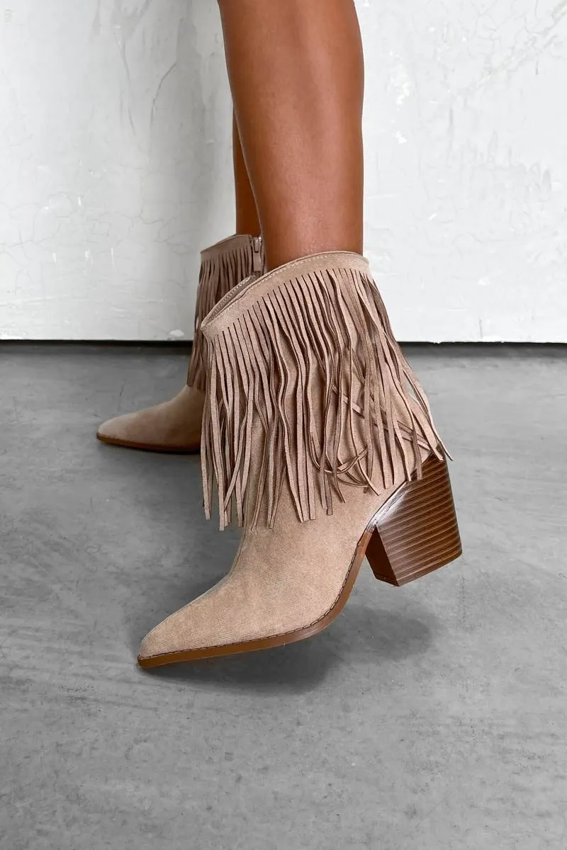 MONTANA Western Cowboy Boots - Beige